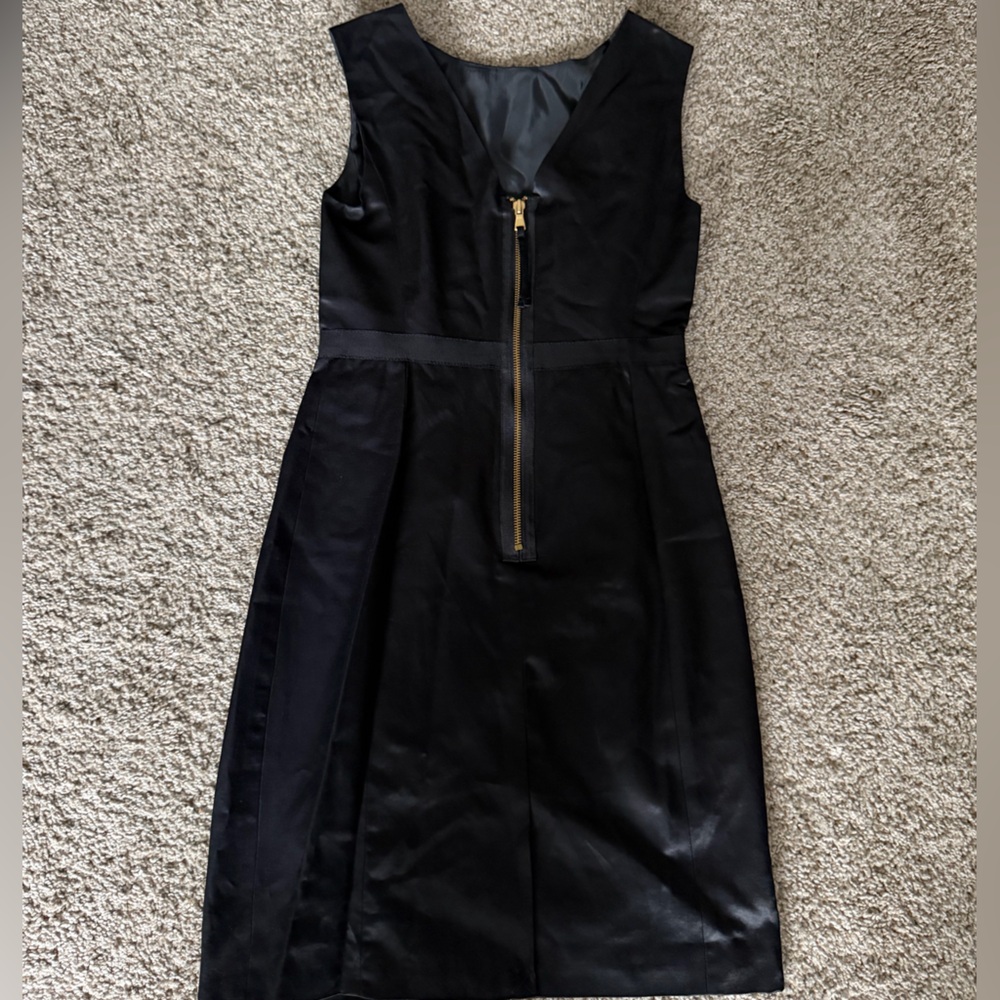 Marc by Marc Jacobs Black Satin Mini Dress LBD Size 2 Cocktail Sheath Lined NWOT
